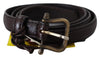 Brown Leather Vintage Buckle Belt