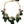 Floral Crystal Charm Gold Brass Statement Necklace