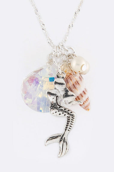 Mermaid & Mix Shell Charms Necklace Set