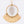 Semi Precious Pebble & Fan Pendant Necklace