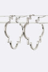 Metal Leaf Hoop Earrings