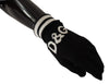 Black White D&G Logo Cashmere Knitted Gloves