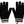 Black White D&G Logo Cashmere Knitted Gloves