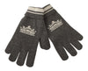 Gray White D&G Logo Crown Cashmere Knit Gloves