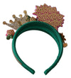 Green Pink Crystal FUMETTI CARTOONS Diadem Headband