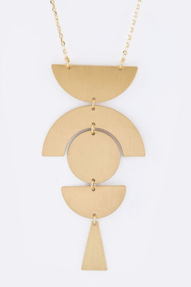 Metal Plates Charm Necklace