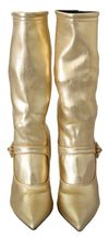 Gold Rhinestones Ankle Boots Socks Shoes