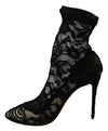 Black Taormina Lace Socks Boots Shoes Pumps