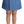 Blue Pleated High Waist Mini Wool Skirt