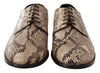 Beige Exotic Leather Oxford Dress Shoes