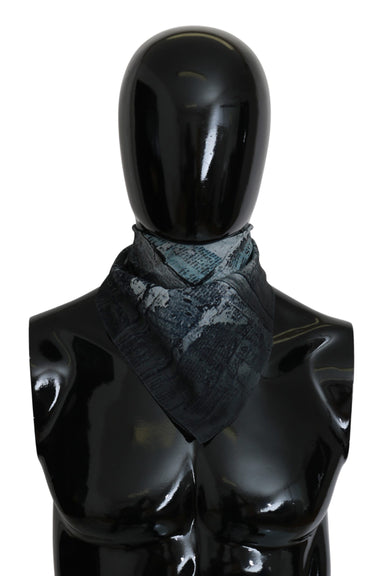 Green Gray Bandana Hat Cotton Branded Scarf