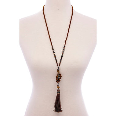 Beaded Jewel Cluster Necklace