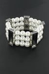 Glass Bead Pearl Bracelet
