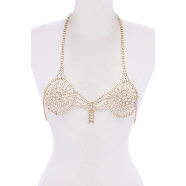 RHINESTONE METAL BODY CHAIN