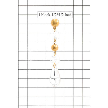 Clear Bead Drop Earring