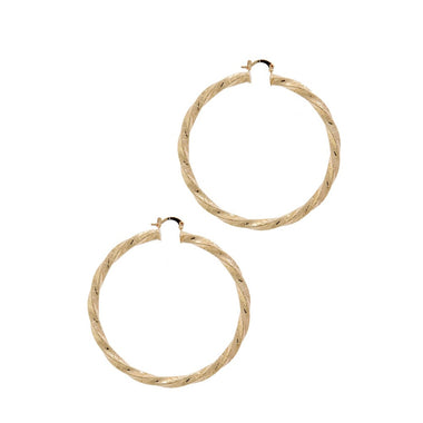 TWISTED METAL HOOP EARRING