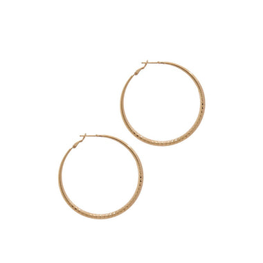 TEXTURED METAL HOOP EARRING
