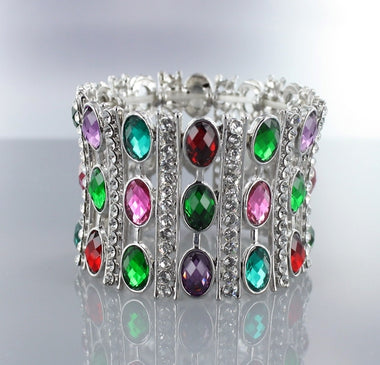 Multi Beads Rhinestone Bracelet