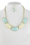 Multi Color Acrylic Gems Bib Necklace