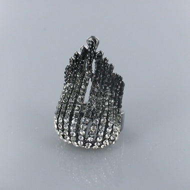 Rhinestone Embedded Stretch Ring