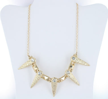 Rhinestone Spike Chain Necklace