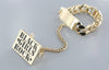 Gold Chain Bracelet with Black Girls Rock Engraved Double Finger Ring