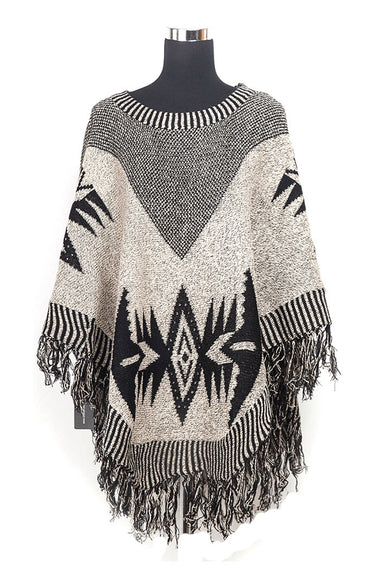 Fringe Knitted Poncho