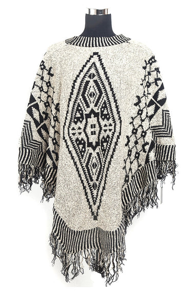 Fringe Knitted Poncho