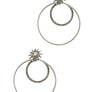 RHINESTONE DOUBLE HOOP EARRING