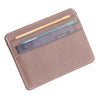 Slim Men Women Leather Wallet Business Credit Card Holder ID Holder Thin 5 Slots