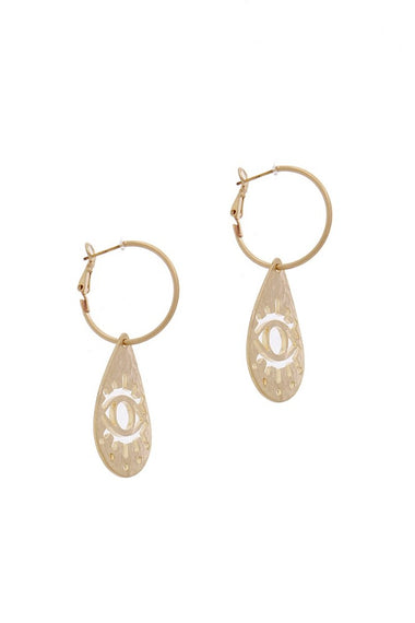 EYE CUT- OUT METAL HOOP EARRING