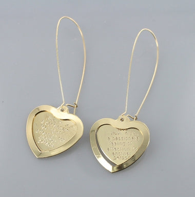 Love Definition Engraved Clip Earring