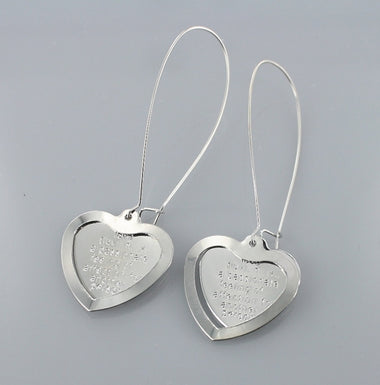 Love Definition Engraved Clip Earring