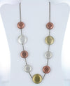 Three Tone Beads Chain Necklace