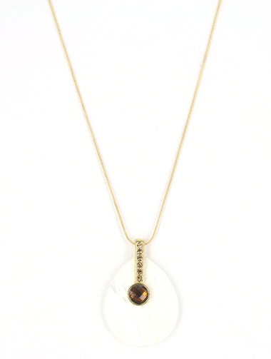 Teardrop Shell Pendant Necklace