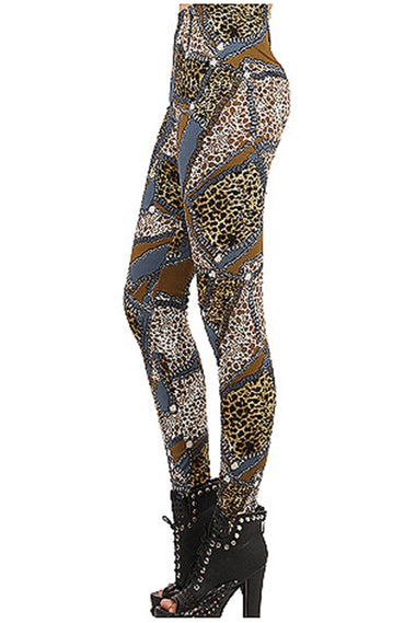 Fashion Print High Waist Fashion Leggings