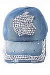 Crystal Stone Embedded Fashion Cap