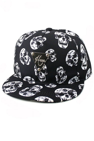 Skull Print Snapback Adjustable unisex Cap