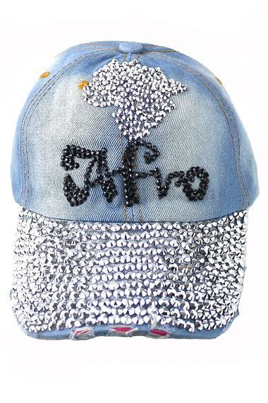 Crystal Stone Embedded Africa Cap