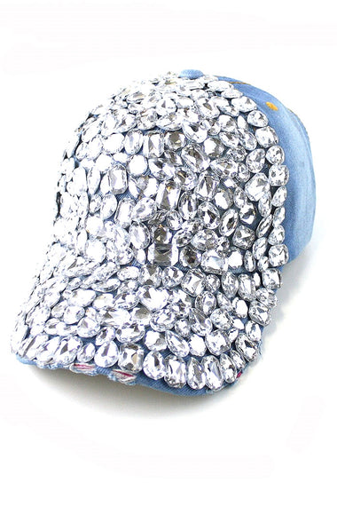 Chunky Crystal Stone Embedded Cap