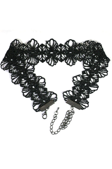 Floral Crochet Lace Thick Choker Necklace