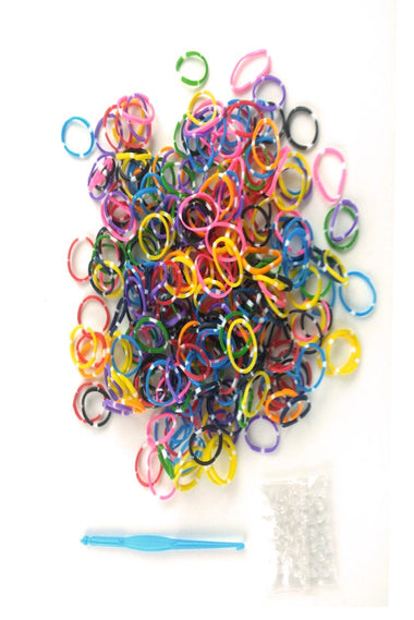 Striped Loom Rainbow Striped Braid Rubber Bands 300 Pcs Set 12 