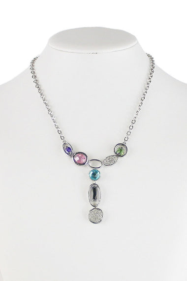 Multi Color Acrylic Beaded Necklace