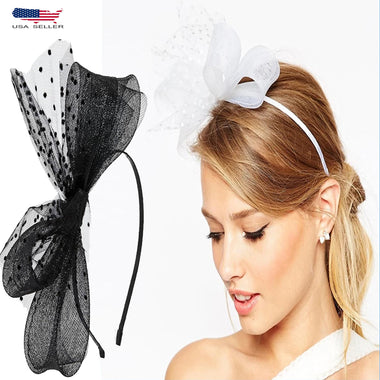 Women Girl Teen Cute Large Bow Ribbon Hair Band Handmade Headband Wedding Party