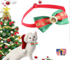 Christmas Dog Bell Bow Ties Cat Collar Pet Necktie Bowtie Ribbon Leash Halloween