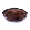 Oil Wax leather Travel Riding Motorcycle Hip Bum Belt Pouch Fanny Pack Waist