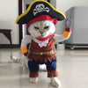 Funny Pet Cosplay Clothes Pirate Costume Dog Puppy Cat Suit w/ Hook Halloween