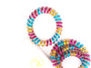 4 Spiral Hair Ties Traceless No Crease Rainbow Coil Phone Cord Ponytail Holder