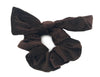 Hair Head Band Bow Ribbon Tie Ribbed Corduroy Velvet Tumble Scrunchies Holder
