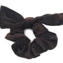 Hair Head Band Bow Ribbon Tie Ribbed Corduroy Velvet Tumble Scrunchies Holder